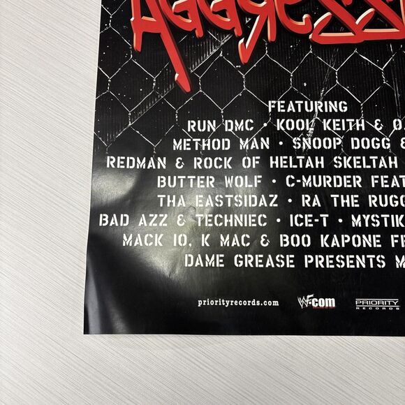 WWE Wrestling PROMO POSTER of 2000 CD 18x24 MINT SNOOP DOGG C Murder METHOD MAN - Picture 2 of 6